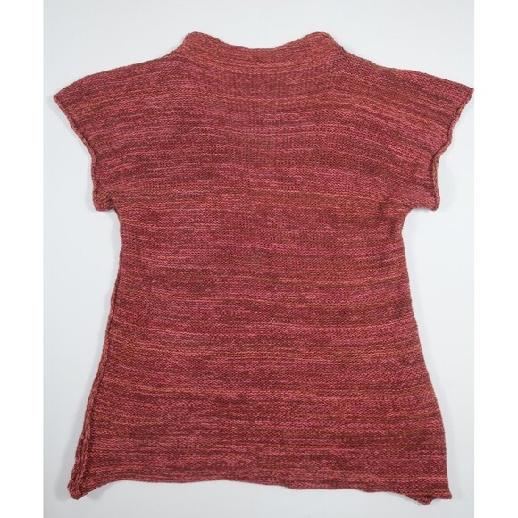 Skif Skifo Art-to-Wear Short Sleeve Handmade  Knit Sweater Merino Cotton Linen M - Picture 5 of 7